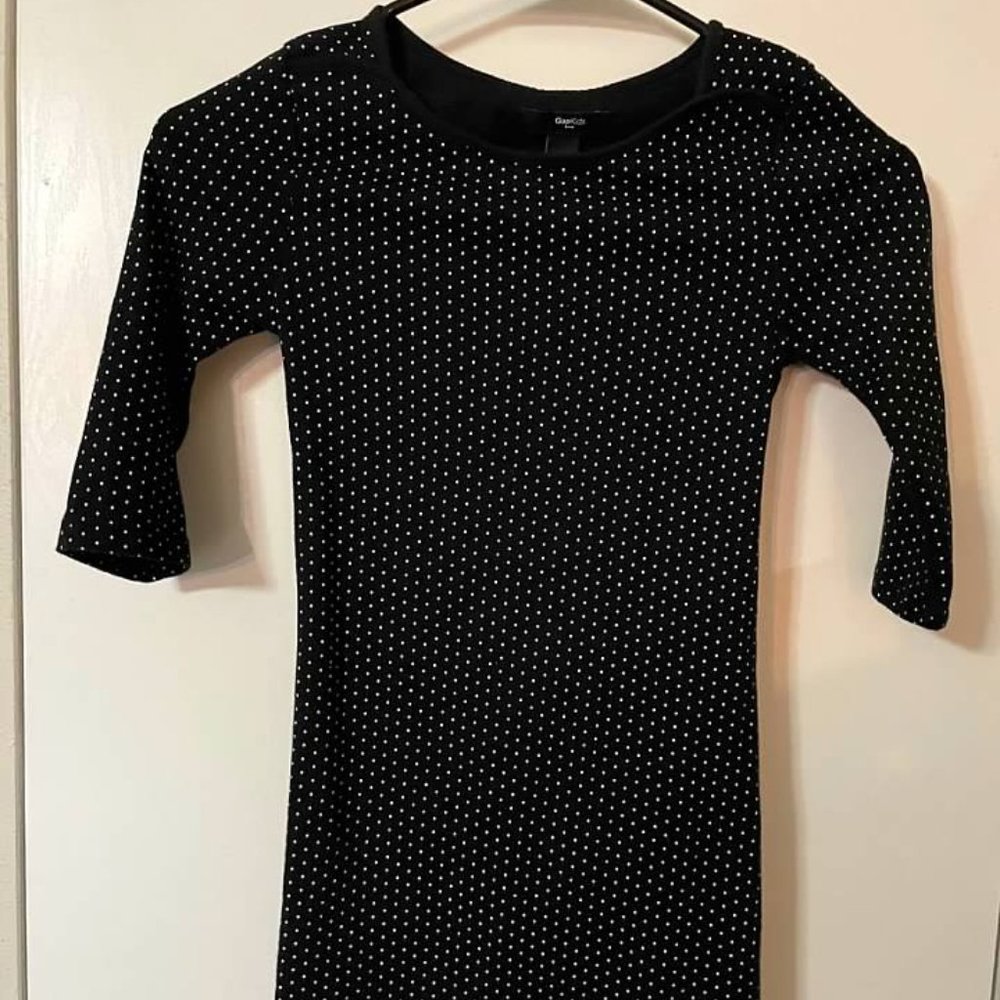 Gap Girls small 6/7 Polka Dot Dress 3/4 Sleeve
